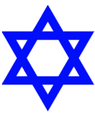 image of a blue Star of David, symbol of Judaism